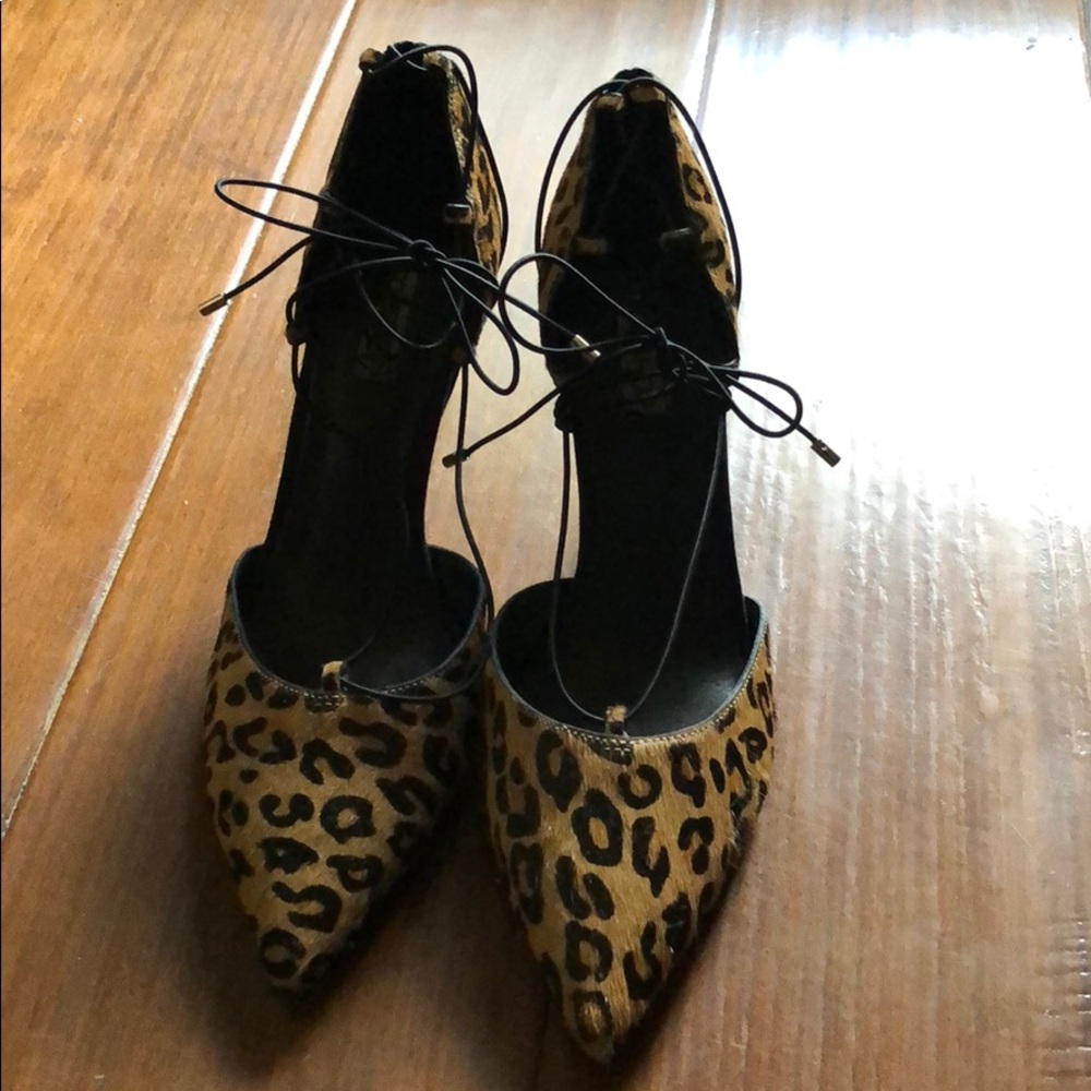 Top Shop woman’s size 8 leopard print shoes/ heel
